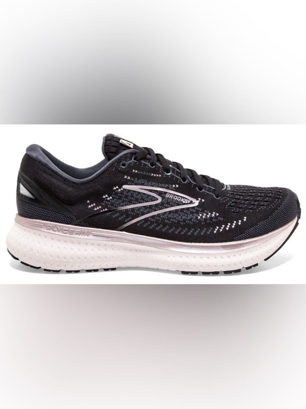 Brooks Women's Glycerin GTS 19 Running Shoes in Black and Rose Gold